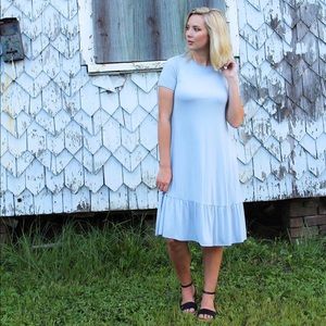Baby Blue Ruffled Dress